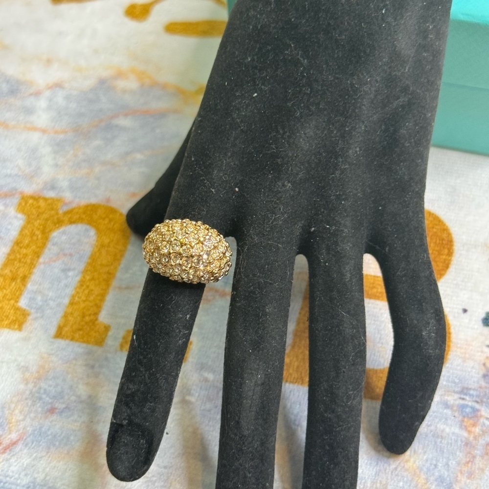 Vintage Pave Dome Ring 18KHGE - Picture 4 of 10